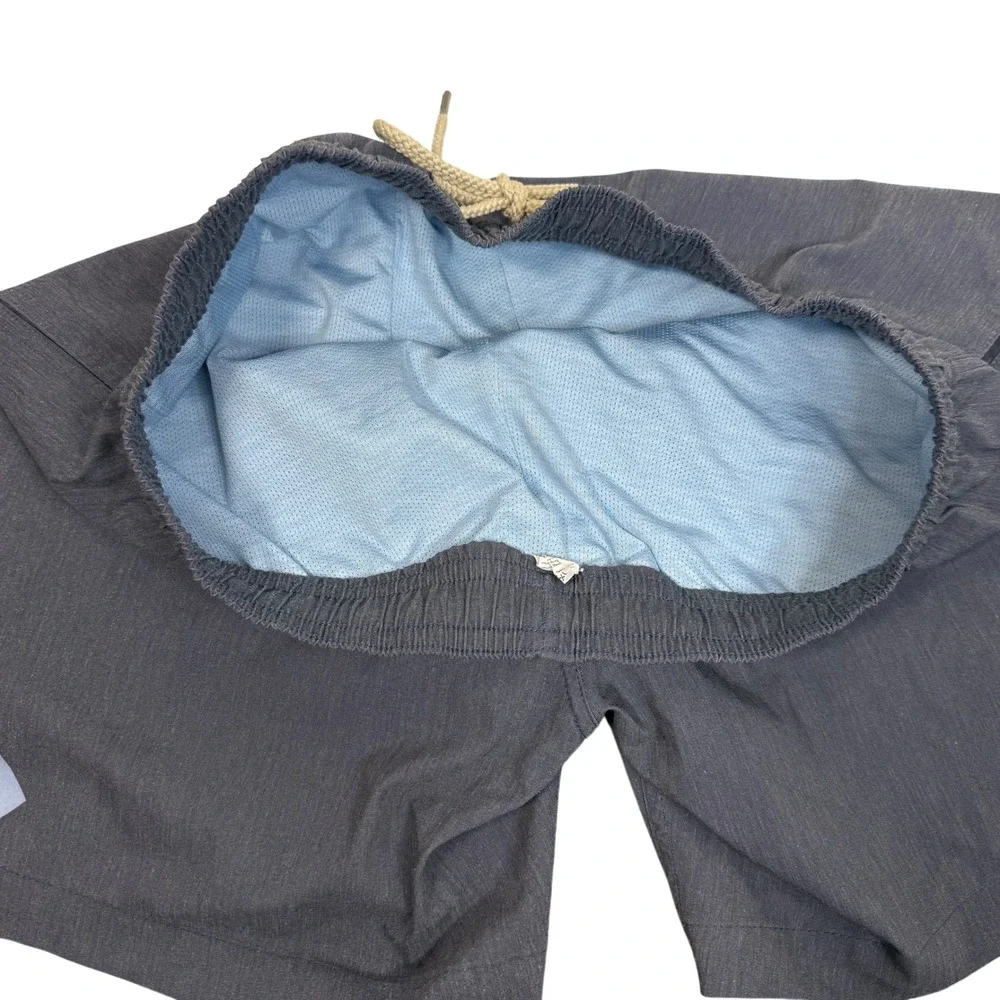 Fair Harbor Mens XL Swim Trunks Charcoal Grey Colorblock 7 Inch Inseam Shorts‎